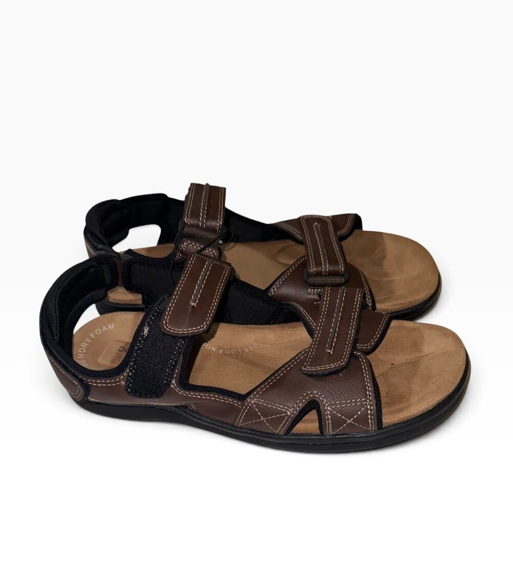 Dockers Newpage Men’s Quarter Strap Sandal Memory Foam Briar Brown Size 12 NWOB